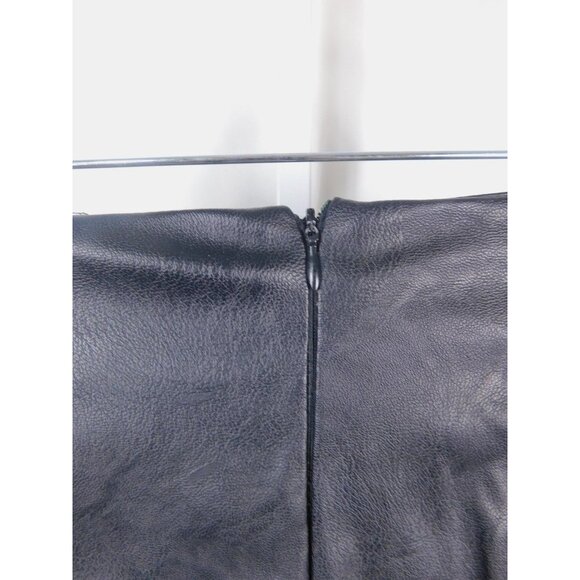 New Collection Skirt Womens Large Black Faux Leather Chain Fringe Made in Italy - Picture 5 of 9